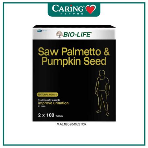 BIO LIFE SAW PALMETTO PUMPKIN SEED TAB 100SX2 Shopee Malaysia