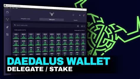 Daedalus Wallet Tutorial Delegate To A Stake Pool Earn Staking