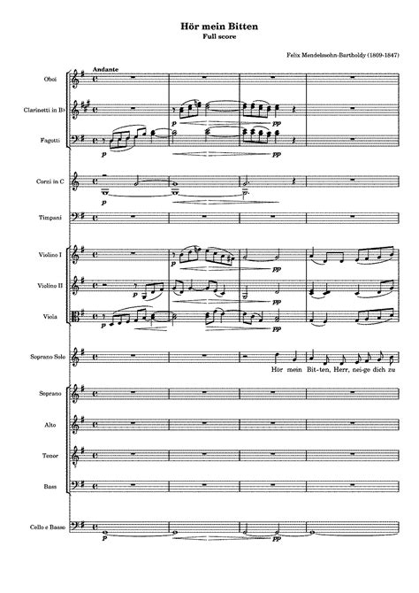 Hear My Prayer, WoO 15 (Mendelssohn, Felix) - IMSLP: Free Sheet Music ...