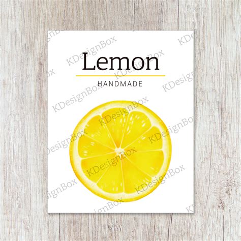 Printable Lemon Labels Printable Lemon Tags T Labels Etsy