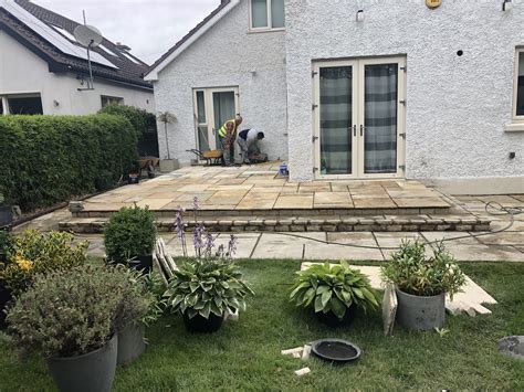 Elevated Indian Sandstone Patio In Dundrum Phoenix Driveways And Patios