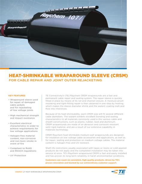 Heat Shrinkable Wraparound Sleeve Crsm