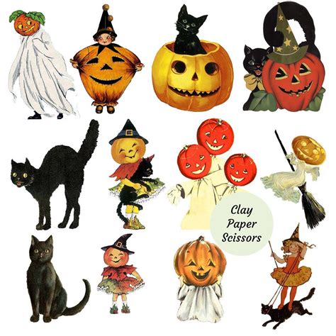 Vintage Halloween Clip Art Images