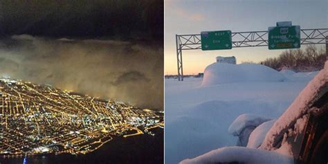 Otherworldly Photos Of Buffalo Buried In Snow