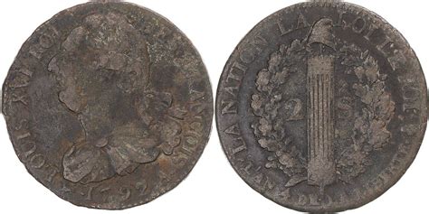 France Sols An A Coin Louis Xvi Fran Ois Paris Ef