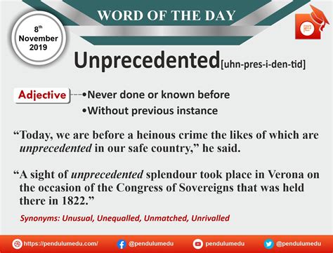 unprecedented | Learn english words, Learn english vocabulary, English ...