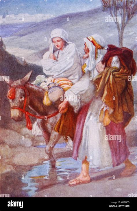 Painting Depicting The Flight Into Egypt A Biblical Event Described In