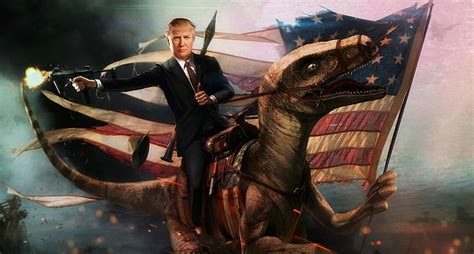 1920x1080px | free download | HD wallpaper: Donald Trump on dinosaur ...