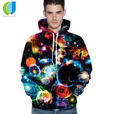 Space Galaxy Hoodie Men Women Sweatshirts Digital Print Planets Nebulae Hooded Unisex Pullover