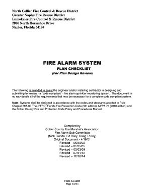 Fillable Online Fire Alarm System Collier County Fax Email Print