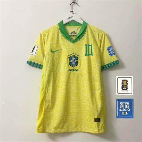 Jual JERSEY BAJU BOLA PRIA BRAZIL HOME 2024 FULL PATCH NEW GRADE ORI