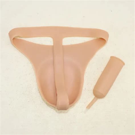 SILICONE GAFF FAKE Vagina Panty Catheter Underwear Transgender Thong