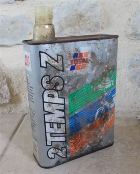 Ancien Bidon D Huile Total Temps Z France Automobilia Garage Vintage