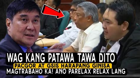 Grabe Pagcor At Gsis Harapang Ginisa Ni Sen Raffy Tulfo Wag Ka Parelax