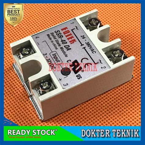 Jual SSR 40DA Fotek Solid State Relay Single Phase SSR 40DA DC To Ke AC