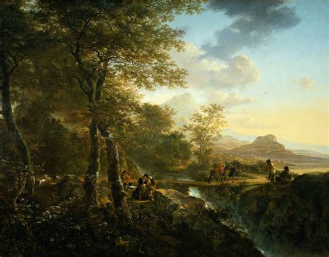 Flemish Landscape Painting Of The Xvii Th Century Both Jan Dirksz