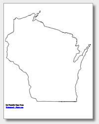 Printable Map Of Wisconsin Alanna Leontyne