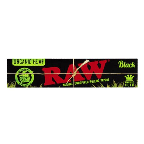 Raw Organic Hemp Black Kingsize Slim Rolling Papers Johnnys Tobacconist