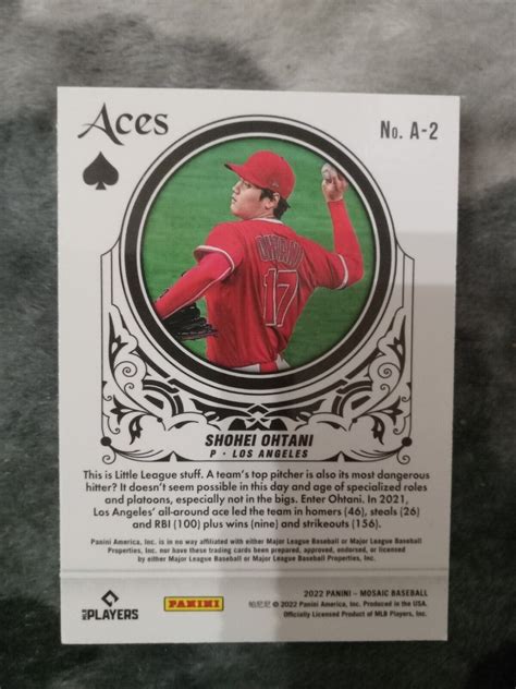 Shohei Ohtani Aces Special Insert Card Panini Mosaic Shohei Ohtani