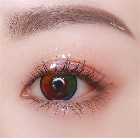 Glittery Eye Makeup 😍 🌟 Korean Eye Makeup Glittery Eye Makeup Eye