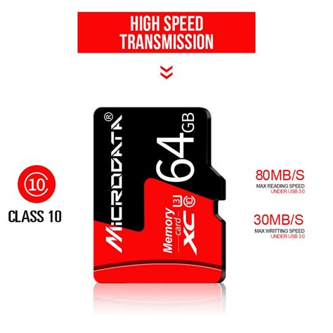 Microdata Gb U Red And Black Tf Micro Sd Memory Card Alexnld