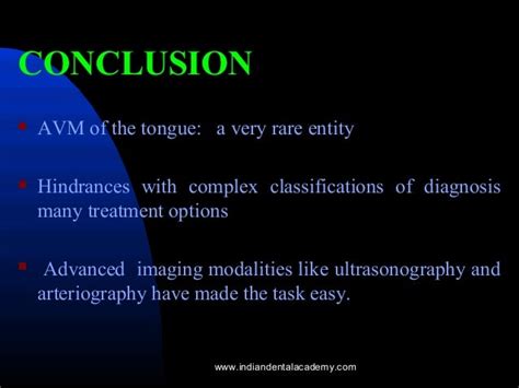 Arteriovenous Malformation Of The Tongue Dental Courses