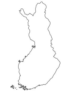 Finland Blank Map Full Page By BAC Education TPT