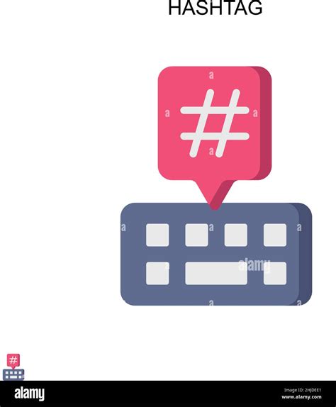 Icono de vector simple hashtag Plantilla de diseño de símbolos de