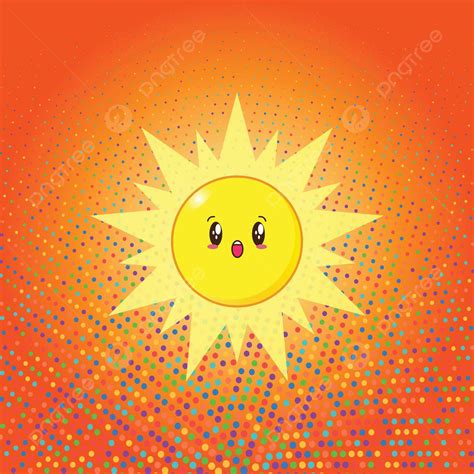 Design Of Artistic Sun Cartoon Emoji With Cutest Appearance Vector ...