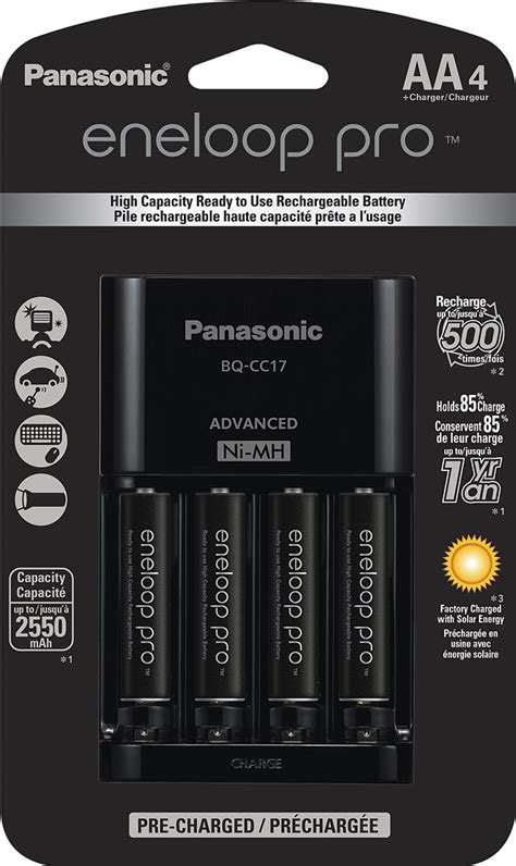 Panasonic Advanced Individual Battery Charger With Eneloop Pro Aa