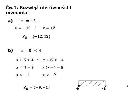 Prezentacja równania nierówności z wartością bezwzględną Świat