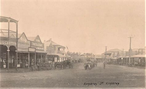 Bullock Team In Kingaroy Street Kingaroy Qld Very Early 1900s A