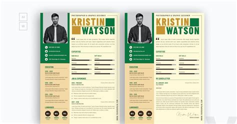 Creative Colorful Resume CV, Print Templates ft. business & cover ...