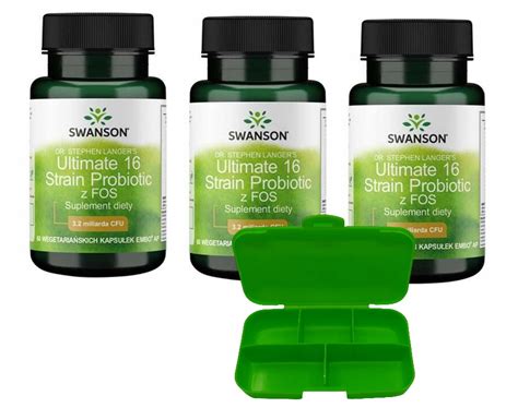 SWANSON 3x ULTIMATE 16 RODZAJÓW PROBIOTYK MINERAŁY GRATIS PILL BOX