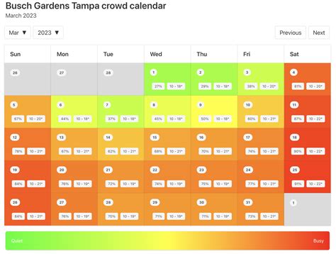 Busch Gardens Tampa Crowd Calendar Avoid The Busy Days