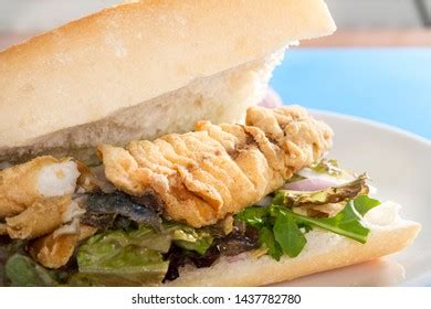 Deep Fried Fillet Haddock Fish Sandwich Stock Photo 1437782780 ...