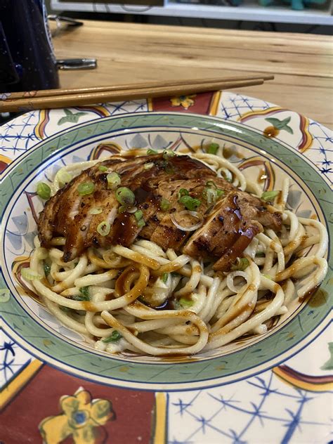 Hoisin Glazed Chicken With Miso Butter Udon Noodles R Tonightsdinner