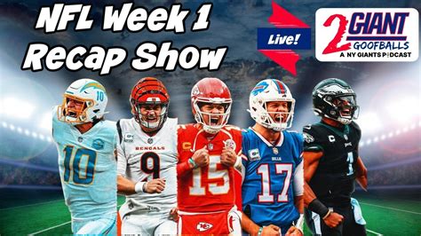 Nfl Week 1 Recap Show Youtube