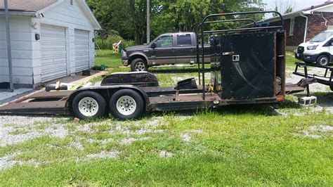 Open Trailer With Box And Tire Rack