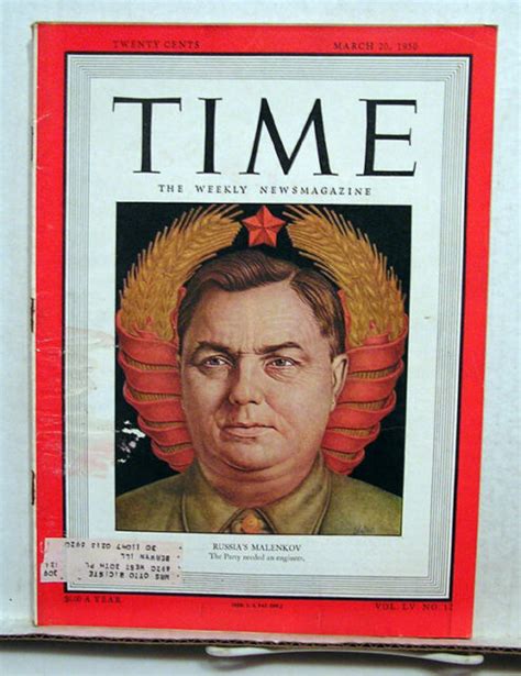 March 20 1950 Time Magazine Russias Malenkov Vg Ebay