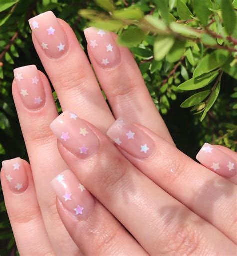 Star Nails Are Trending Now White Star Square Nails