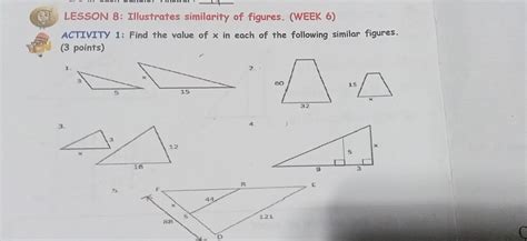 LESSON 8 Illustrates Similarity Of Figures W Gauthmath