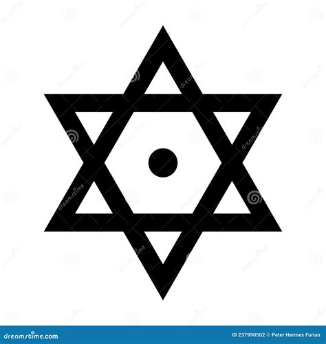 Symbol for Aether, a Hexagram and Star of David, with a Dot in the ...