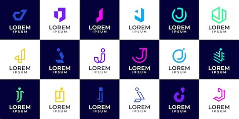 Premium Vector Set Of Letter J Logo Icons Design Template Elements