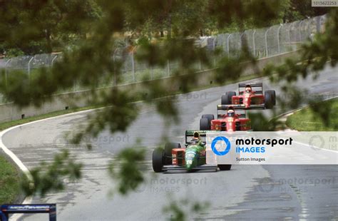 Nelson Piquet BRA Benetton Cosworth B190 2nd Place Leads Alain