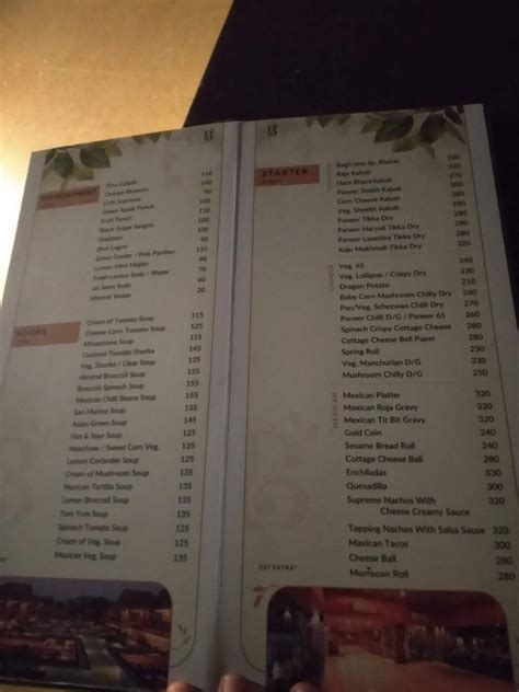 Menu At Bagh One Banquets And Restaurant Ahmedabad