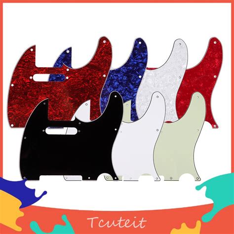 「tcuteit」3ply Aged Pearloid Pickguard Tele Style Guitar Pickguard Aged （all） Shopee Thailand