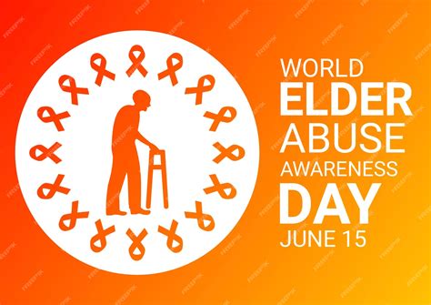 world elder abuse awareness day vector illustration premium vector