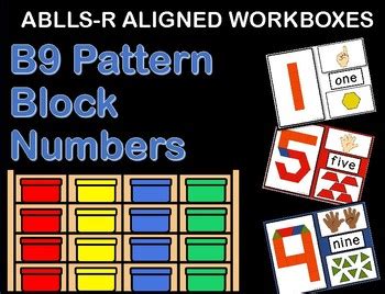 ABLLS R ALIGNED WORKBOXES B9 Pattern Block Numbers By The Deane S List