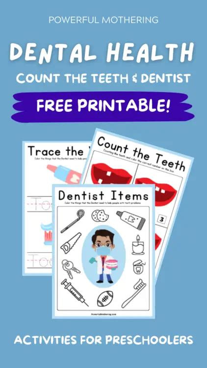 Dentist Preschool Theme Tooth Crafts Teeth Worksheets